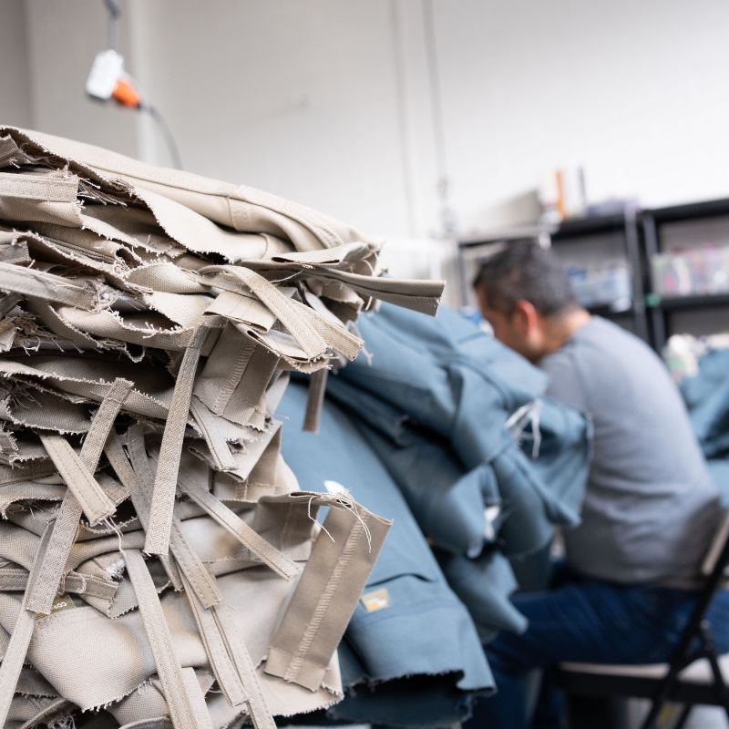 Factory in London, Ontario. Fair trade clothing, high quality Canadian made clothing. 